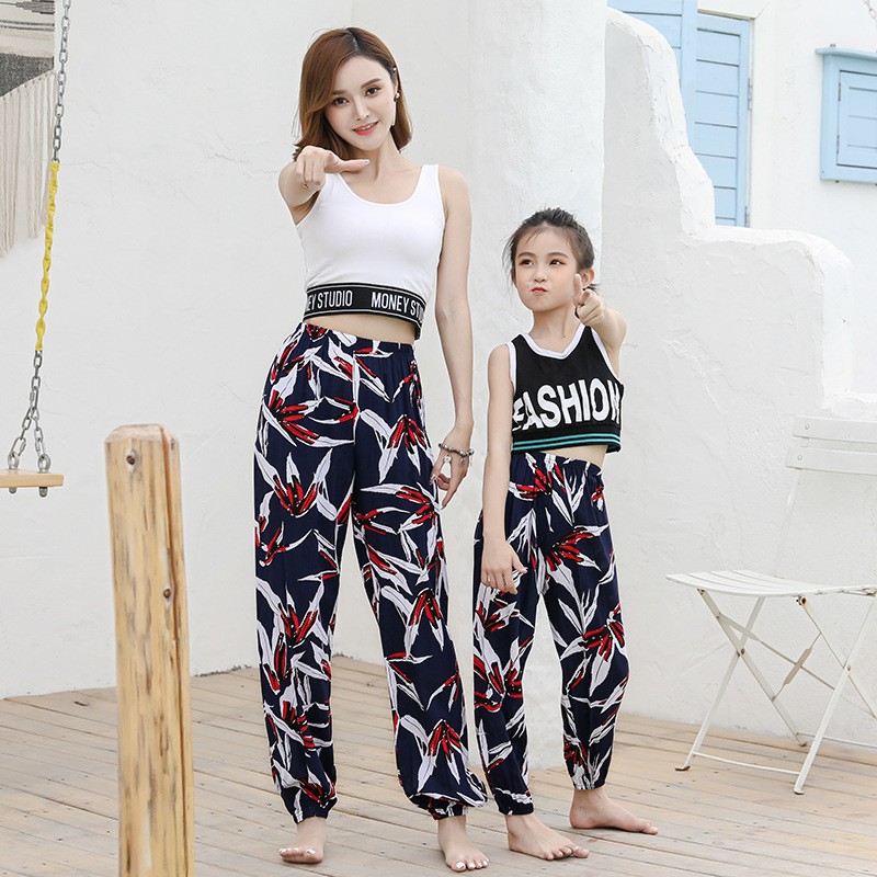 Quần jogger Cotton lụa phong cách bohemian Hàn Quốc cho nữ