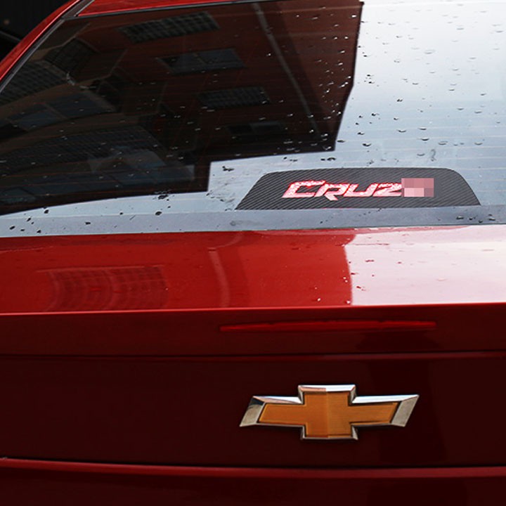 Decal Carbon Dán Trang Trí Đèn Phanh Kính Sau Xe Ô Tô Chevrolet Cruze