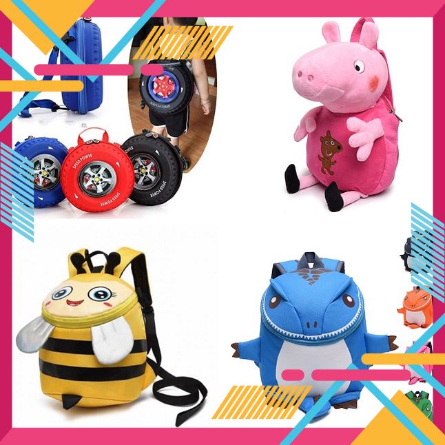 BALO HÌNH BÁNH XE - HEO PEPPA - CON ONG - KHỦNG LONG - VOI CON CHO BÉ [HCM]