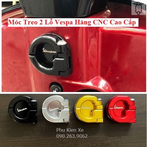 Móc Treo Đồ Vespa CNC Kim Loại Cao Cấp ( Loại 2 Lỗ bắt ốc )