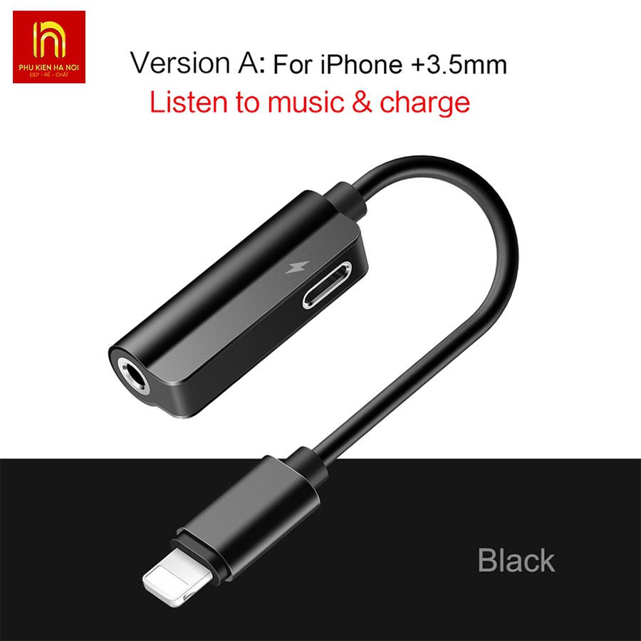 [ ROCK ] JACK CHUYỂN TAI NGHE VỪA SẠC VỪA NGHE NHẠC IPHONE 7/8/X - CHÍNH HÃNG