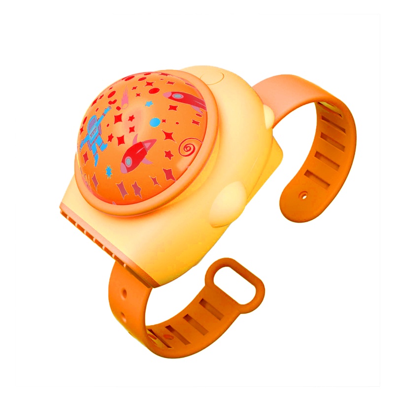 Quạt Sạc USB Đeo Tay Không Cánh 3 Bánh Răng Dễ Thương