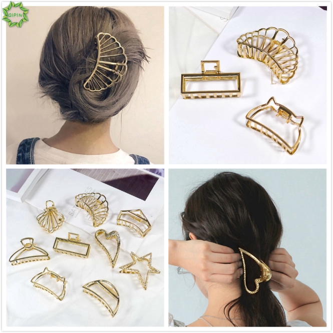 Kẹp tóc vàng thiết kế sáng tạo thời trang cho nữ