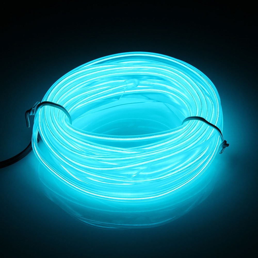 Universal 3M EL Tube Wire LED Flash Light Glow Rope String 5V Car Interior Decor