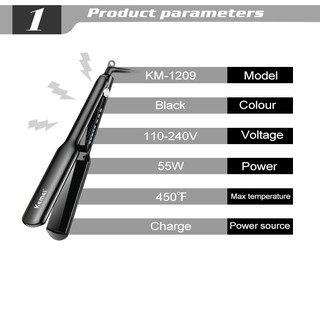 Máy Duỗi Làm Thẳng Mượt Tóc Kemei Km - 1209