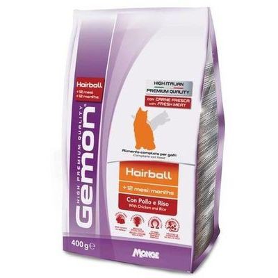 400gr - Hạt Hairball Gemon ngăn ngừa chống búi lông vị Gà &amp; Gạo dành cho Mèo trưởng thành từ Ý - Hairball Chicken &amp; Rice