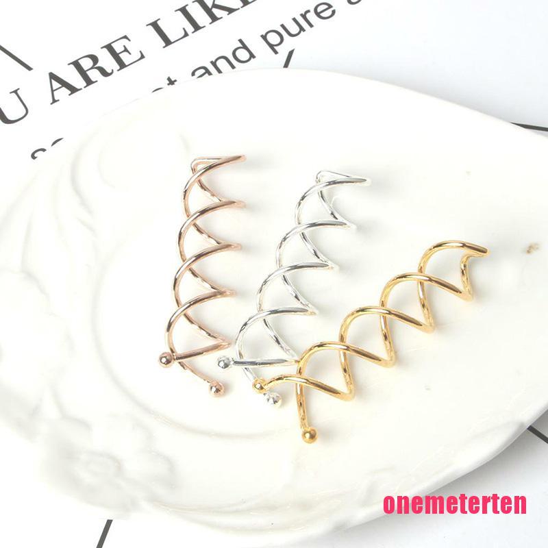 10Pcs Gold Silver Color Rose Gold Spiral Spin Screw Clip Twist Barrette H