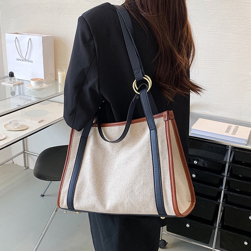 Túi xách IELGY vải canvas sức chứa lớn thời trang cho nữ