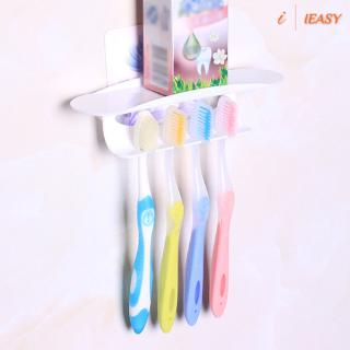 IE❤Toothpaste Toothbrush Holder Wall Mount Bathroom Suction Hanging Storage Shelf