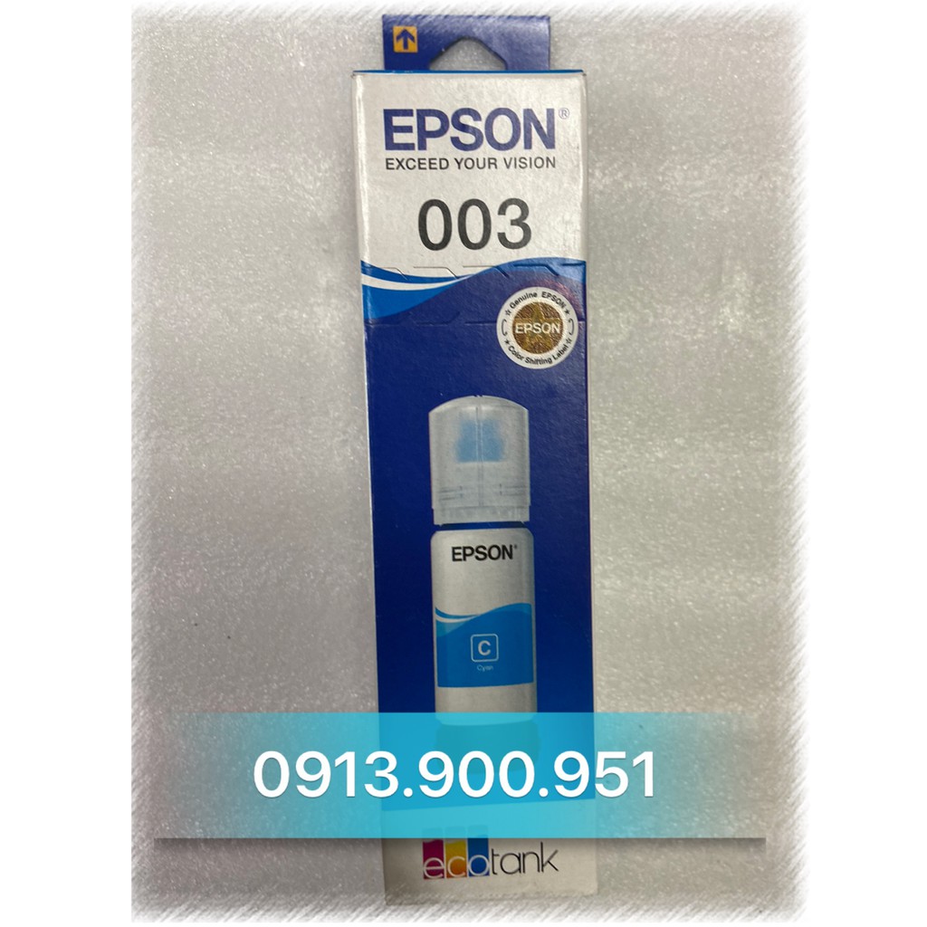 Mực in Epson 003 - hàng chính hãng Epson -  Mực Epson 003 dùng cho máy L1110 / L3110 / L3150 / L1110 / L5190