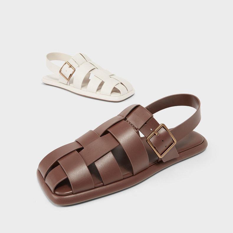 Giày Sandal Hở Lưng Dây Đan Phong Cách La Mã Thời Trang Mùa Hè Dễ Phối Đồ Cho Nữ 2022