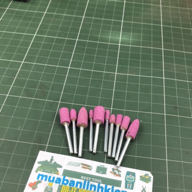 combo 10 mũi mài trục 3mm