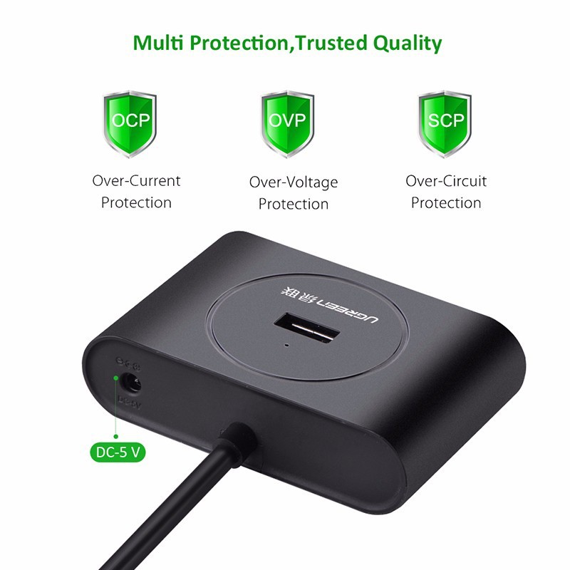 Bộ chia USB 3.0 - 4 cổng dài 80cm UGREEN 20291 CHÍNH HÃNG | BigBuy360 - bigbuy360.vn