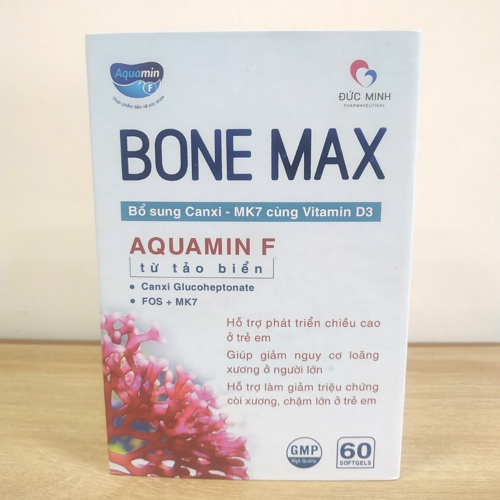Canxi hữu cơ Bone Max, Bổ sung canxi cho bà bầu, giảm nguy cơ loãng xương - Hộp 60 viên - PharmaOTC