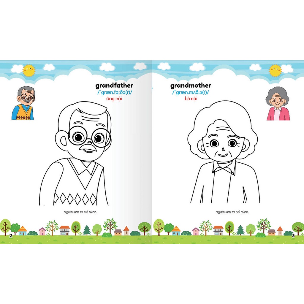 Sách Colouring 365 ngày Tô màu - KHÁM PHÁ THẾ GIỚI PHÁT TRIỂN TRÍ TUỆ - Gia đình, Nghề nghiệp, Thể thao (Cuốn 5)