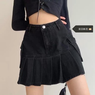 Chân váy jeans dáng xoè 🖤 kèm ảnh thật hàng về