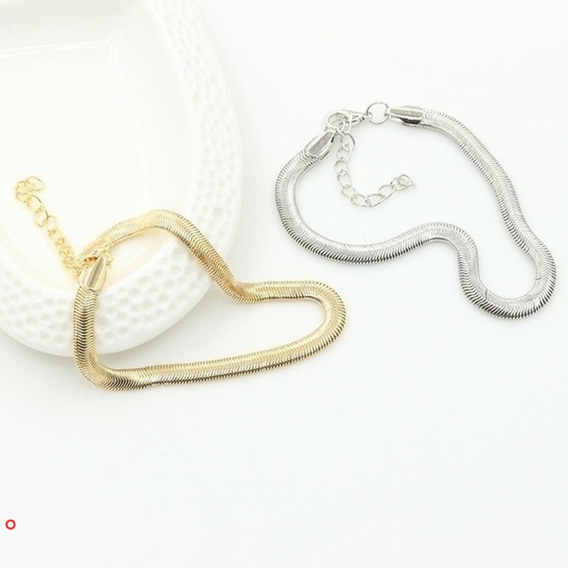 Lắc chân mạ bạc sáng bóng xinh xắn cho nữ