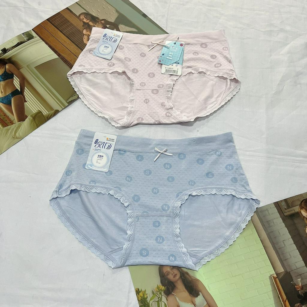 Quần lót nữ cotton viscose cao cấp cạp vừa 5517 mềm mại thấm hút mồ hôi thoáng mát freesize từ 45kg-65kg