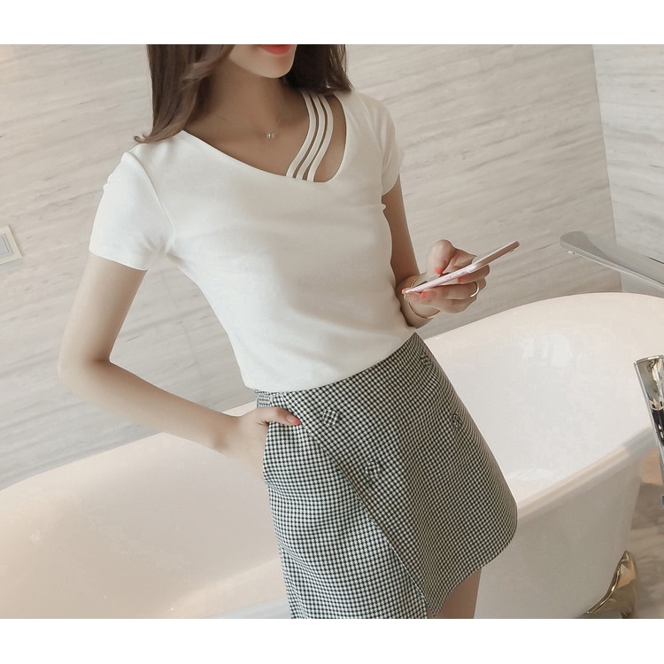 Áo kiểu cổ chữ V phong cách Hàn Quốc 2019 dành cho nữ