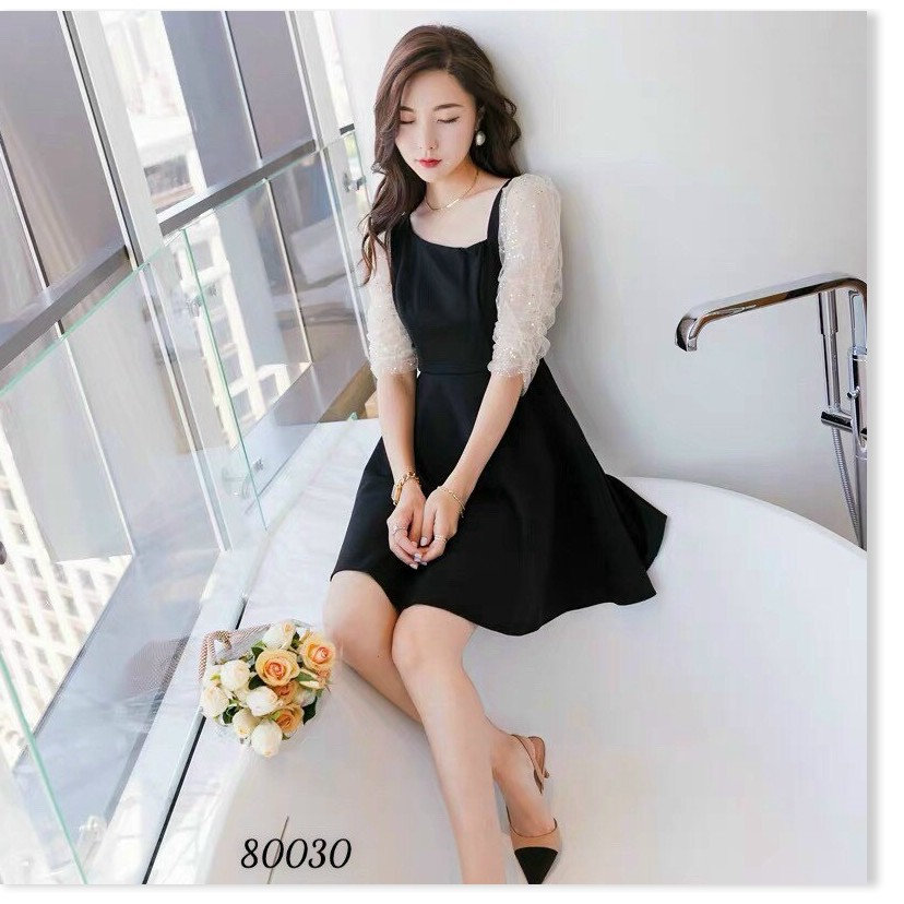 ĐẦM XÒE TAY LƯỚI KIM SA SIÊU ĐẸP CHO PHÁI NỮ TH