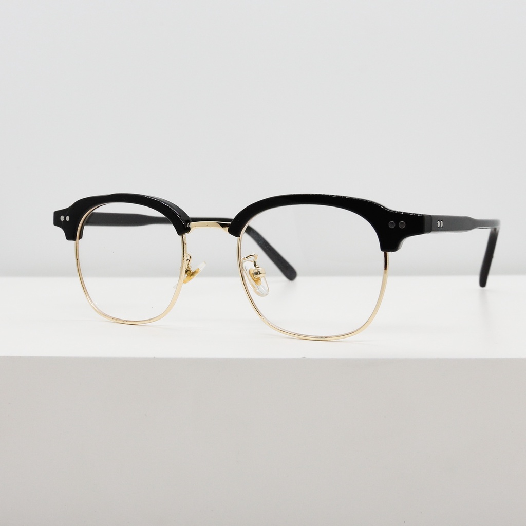 Gọng kính tròn unisex chất liệu nhựa dẻo phụ kiện thời trang, kim loại bền chắc dễ sử dụng