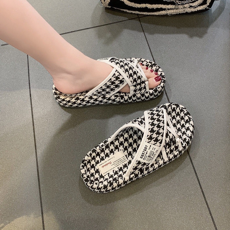 Dép đi Ngoài Trời Của Nữ Và Dép đi Trong Nhà Mùa Hè Mang Bên Ngoài Chéo Dày đế Dày Dép Tăng Chiều Cao Dép đi Biển Bên Bờ Biển Dép đi Biển Chất Lượng Cao Dép đi Trong Nhà