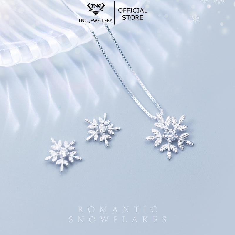 Bông Tai Bạc 925 Bông Tuyết Cao Cấp- Trang Sức TNC JEWELLERY