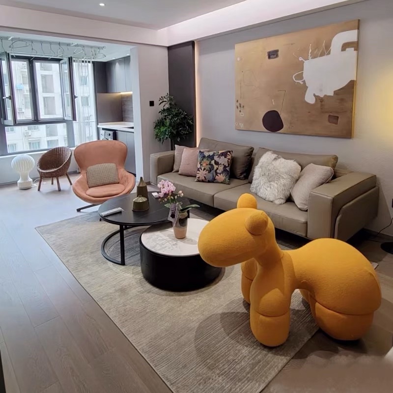 Ghế con thú thư giãn Pony chair nhiều màu sáng tạo để phòng khách sang chảnh - phong cách Bắc Âu