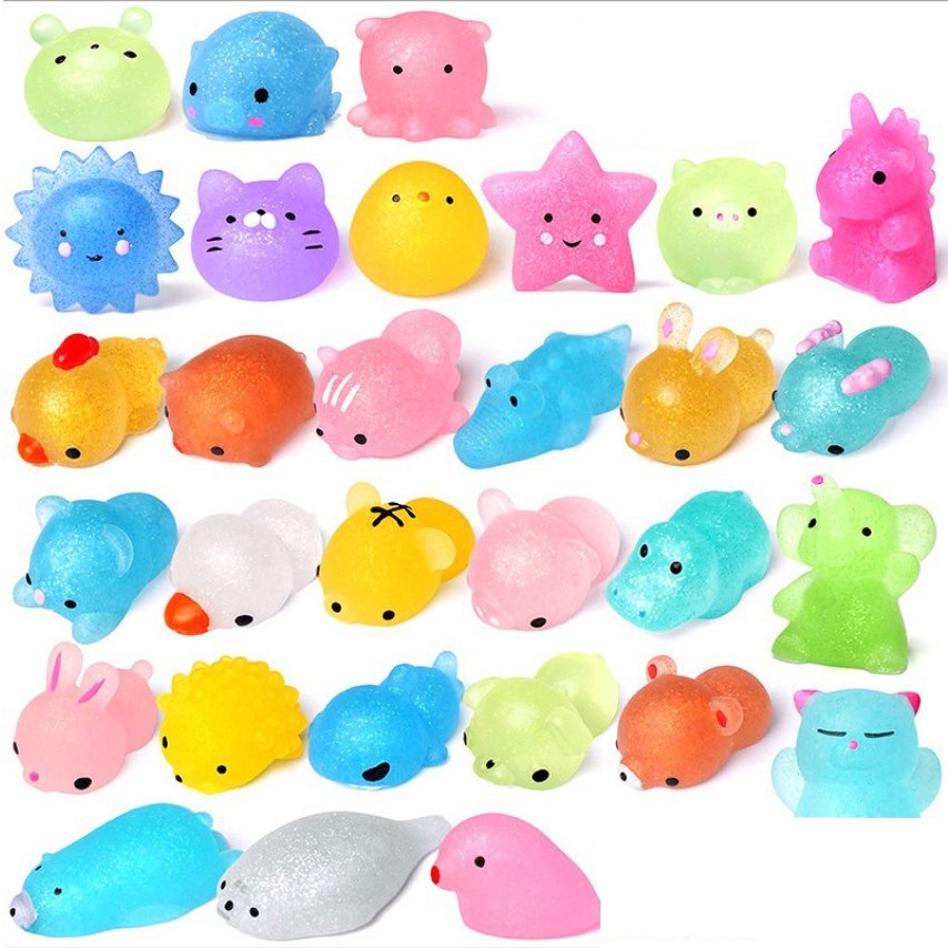 Đồ chơi Squishy Mochi hình thú mềm dẻo dễ thương giảm căng thẳng, trang trí điện thoại