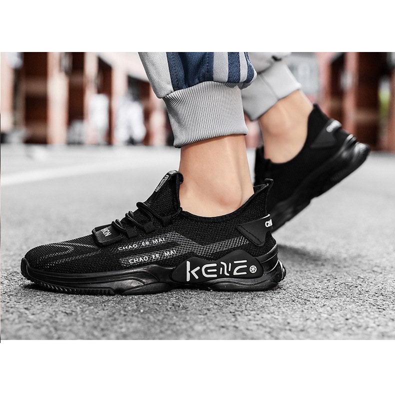 Giày nam sneaker vải thoáng khí ChaoKene có 2 màu bên đẹp