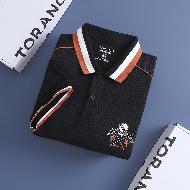 Áo polo nam TORANO ngắn tay phối màu color-block DSTP004