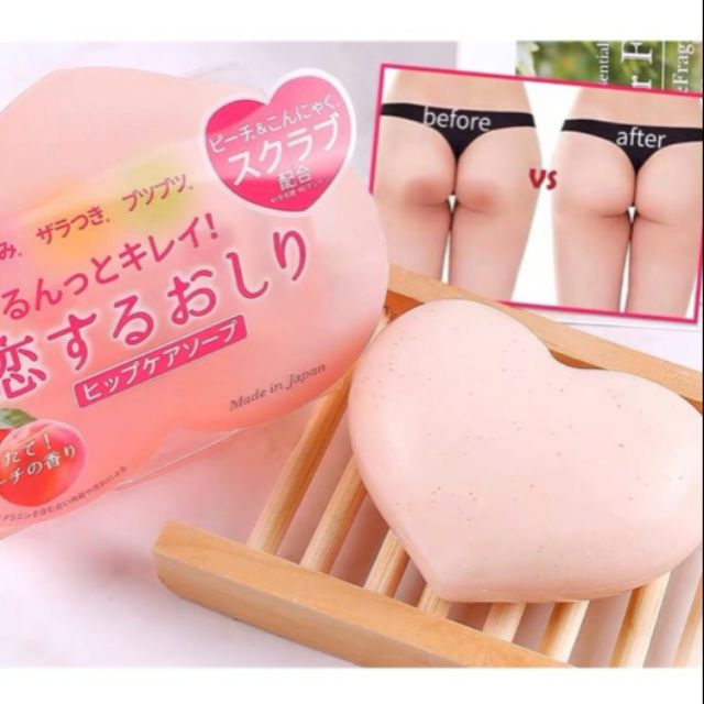 PELICAN Peach Hip Care Soap - Xà bông tẩy tế bào chết làm trắng da mông