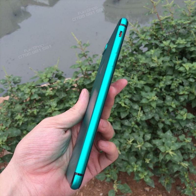 Tấm Dán Skin FULL mặt sau Matte Brushed Seafoam 13prm , 12prm , 11prm , x, ,xsm , ip11 , ip12 , ip13 - FukiShop