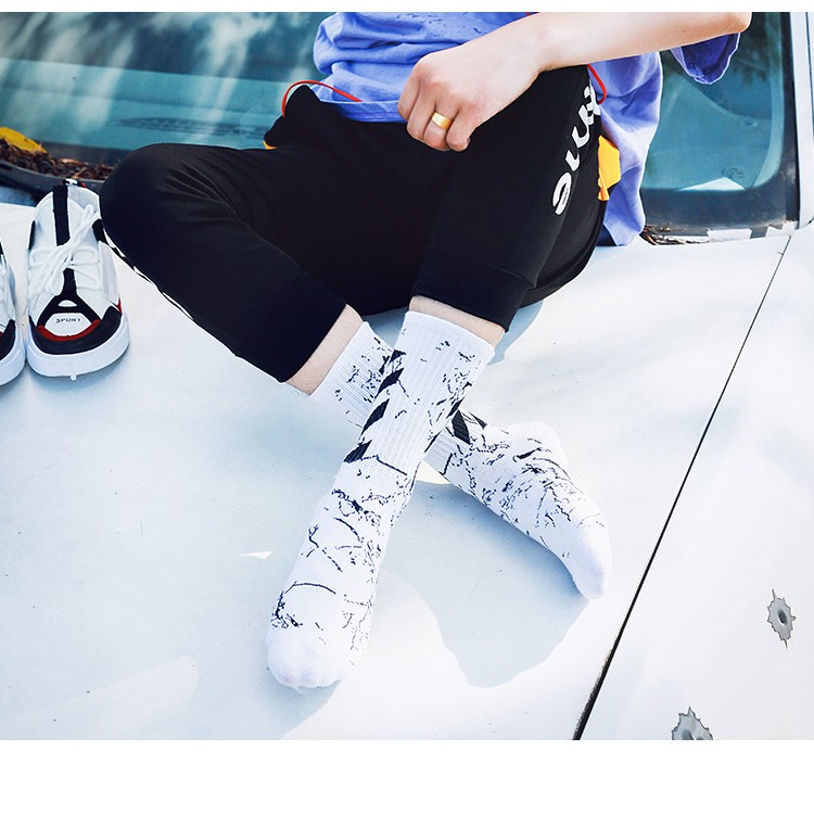 Tất Nam Off White Cao Cổ - Vớ Unisex phong cách trẻ trung năng động - T049