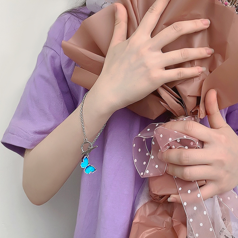 [Mã FAMAYFA giảm 10K đơn 50K] Vòng Tay Hình Bướm Xanh Phong Cách Hàn Quốc Sag Trọng Tinh Tế | BigBuy360 - bigbuy360.vn