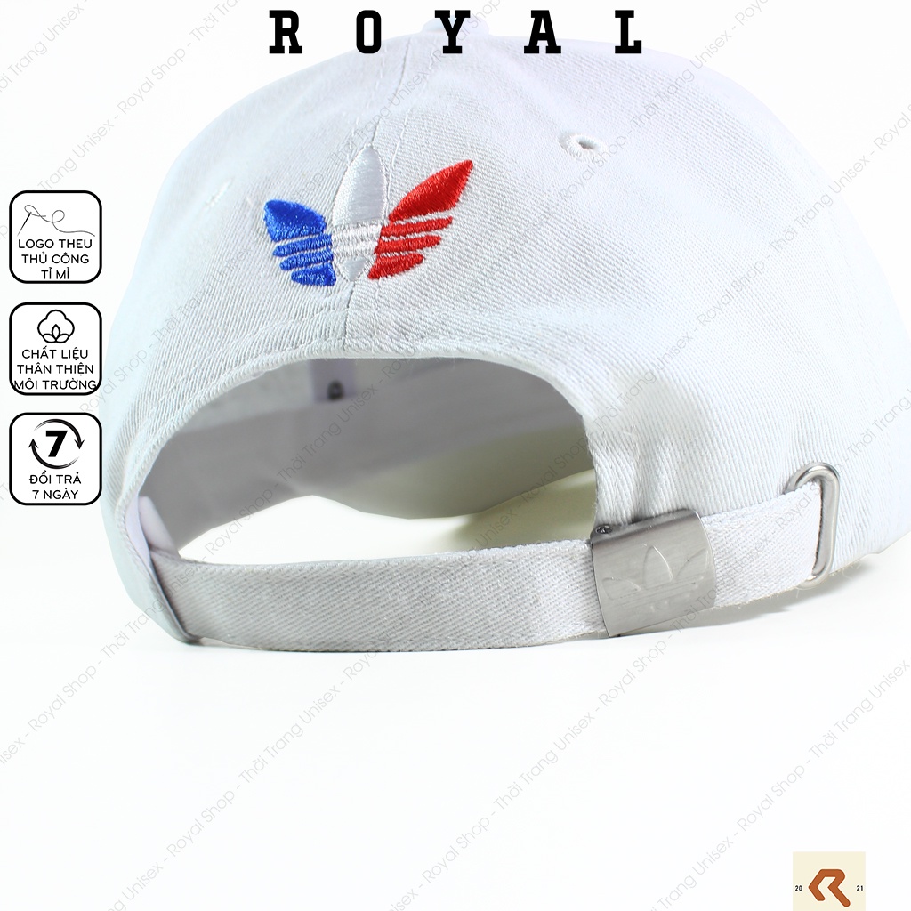 Mũ Lưỡi Trai Nam Nữ add Nón Lưỡi Trai Đen Trắng Vải Kaki Cotton Hàn adidas Nón Kết - Royal Shop
