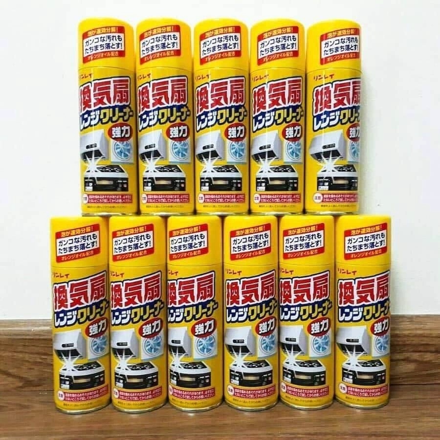 Bình xịt tẩy rữa lò nướng, lò vi sóng  Rinrei Nhật Bản 330ml, chai xịt rữa dụng cụ nhà bếp