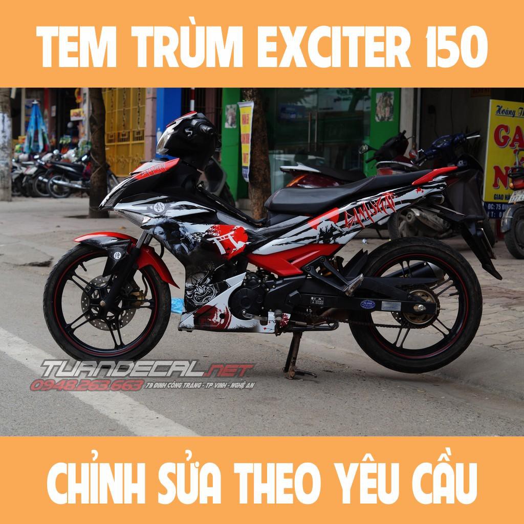 Tem Trùm Exciter 150 Samurai Đỏ Đen Đẹp