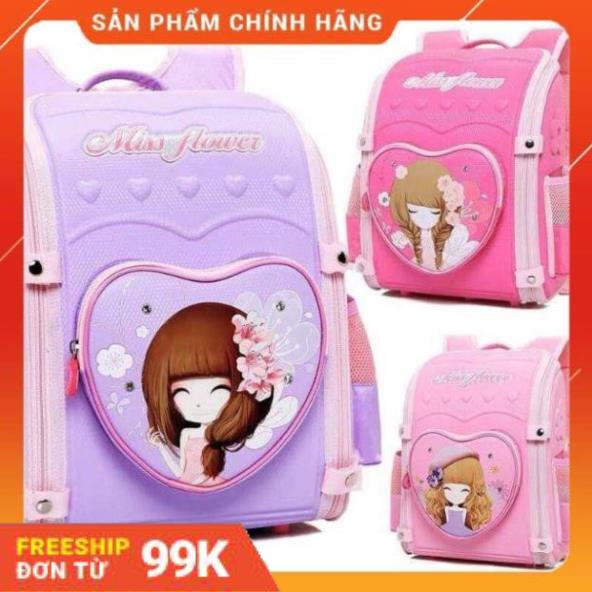 [Giảm 50%]  Cặp/ balo đựng sách vở chống gù cho bé gái hình công chúa chống gù lưng cao cấp