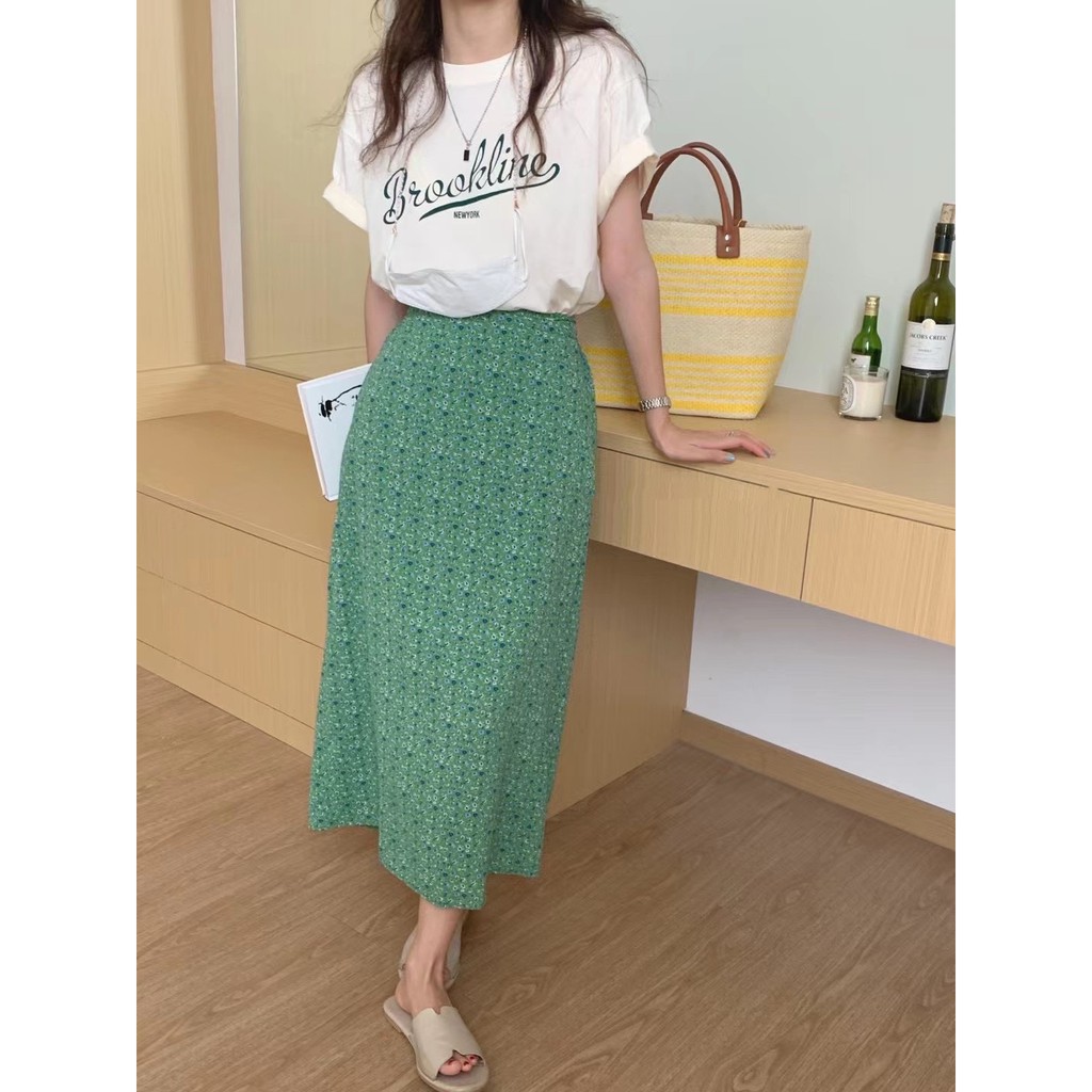 Chân váy hoa nhí xanh lá , The Peace | BigBuy360 - bigbuy360.vn