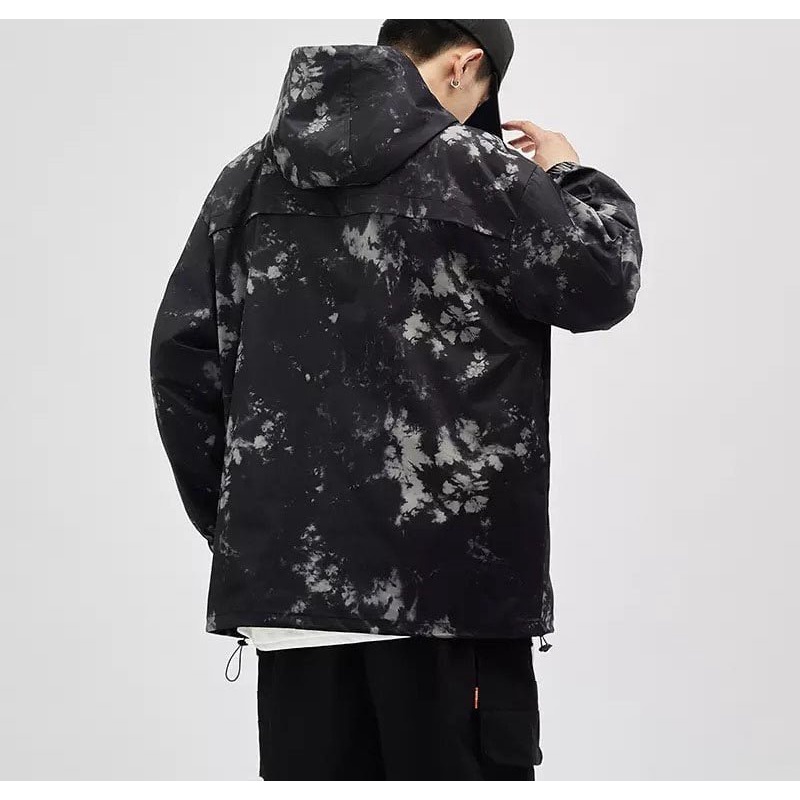 Áo Hoodie Vải Dù Polyester In Họa Tiết Có Mũ Phong Cách Ulzzang Hot Trend Siêu Bền, Chắc