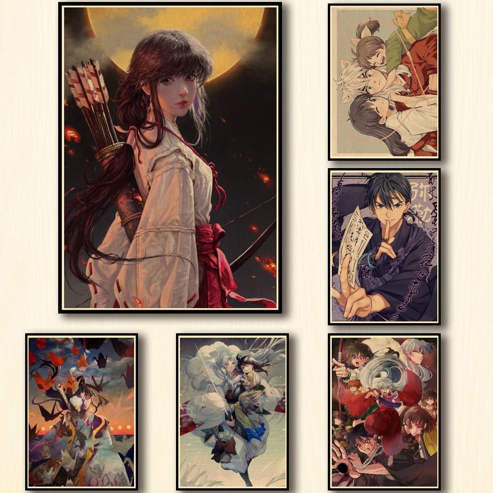 Poster Dán Tường Trang Trí 45 Mẫu Hình Inuyasha Hoạt Hình