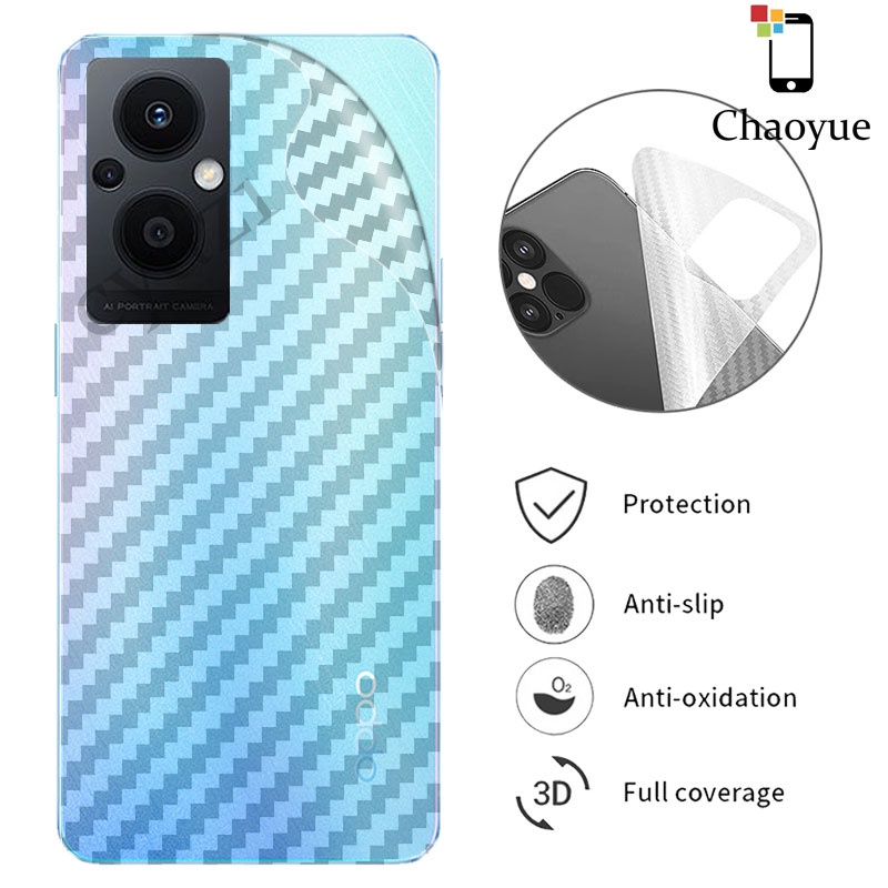 Miếng dán mặt lưng cacbon chống vân tay,xước cho OPPO Reno 11 11F 10 Pro+ 8T 8Z 8 7 5 Pro Plus 7Z 6Z 5F 5Z Reno8 Reno7 Reno6 Reno5 4G 5G 2023