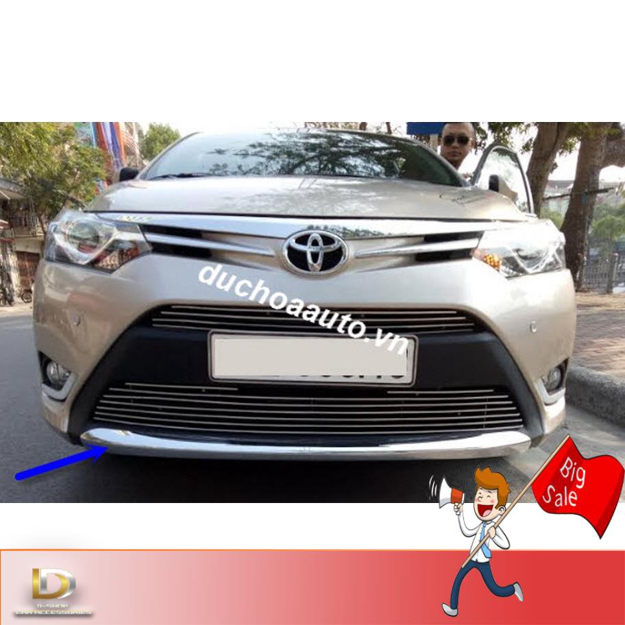 Ốp cản trước xi mạ theo xe Vios 2014-2017 chính hãng