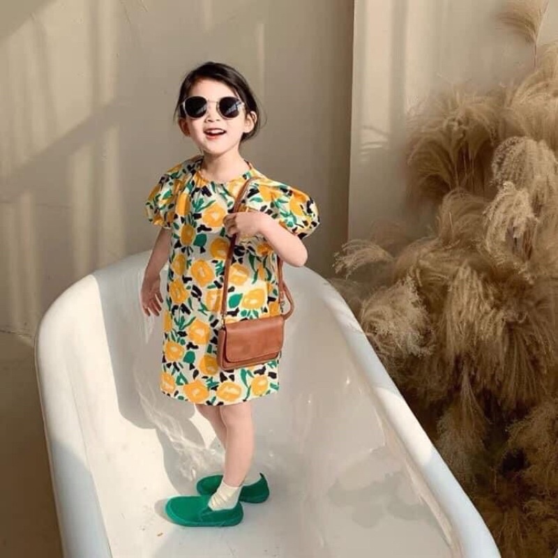 Váy thô hoa vàng hot hit