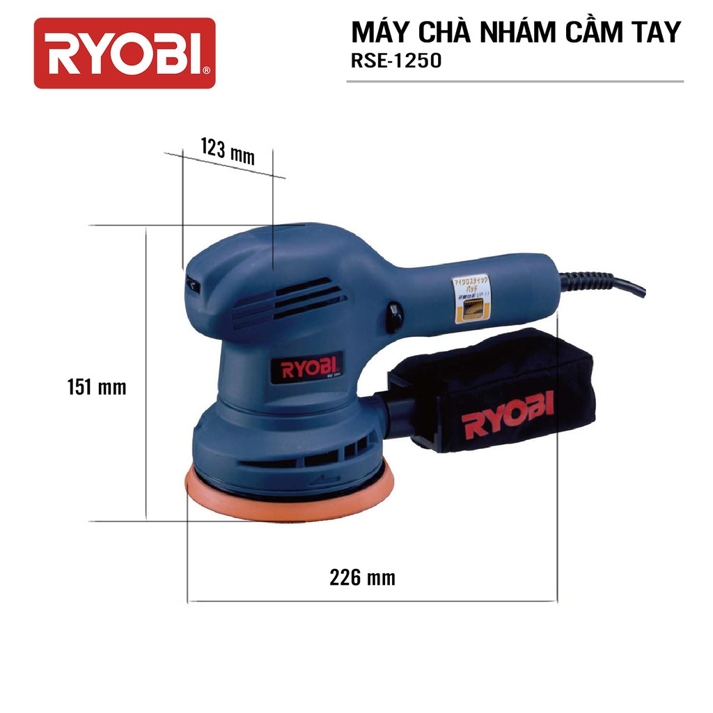 Máy chà nhám cầm tay RYOBI (KYOCERA) - RSE-1250