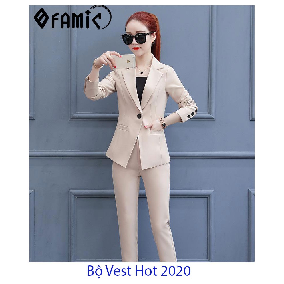 Set Vest Nữ ❤️𝑭𝑹𝑬𝑬𝑺𝑯𝑰𝑷❤️ Bộ Vest Nữ Công Sở Hàn Quốc Sang Trọng Và Cá Tính | BigBuy360 - bigbuy360.vn
