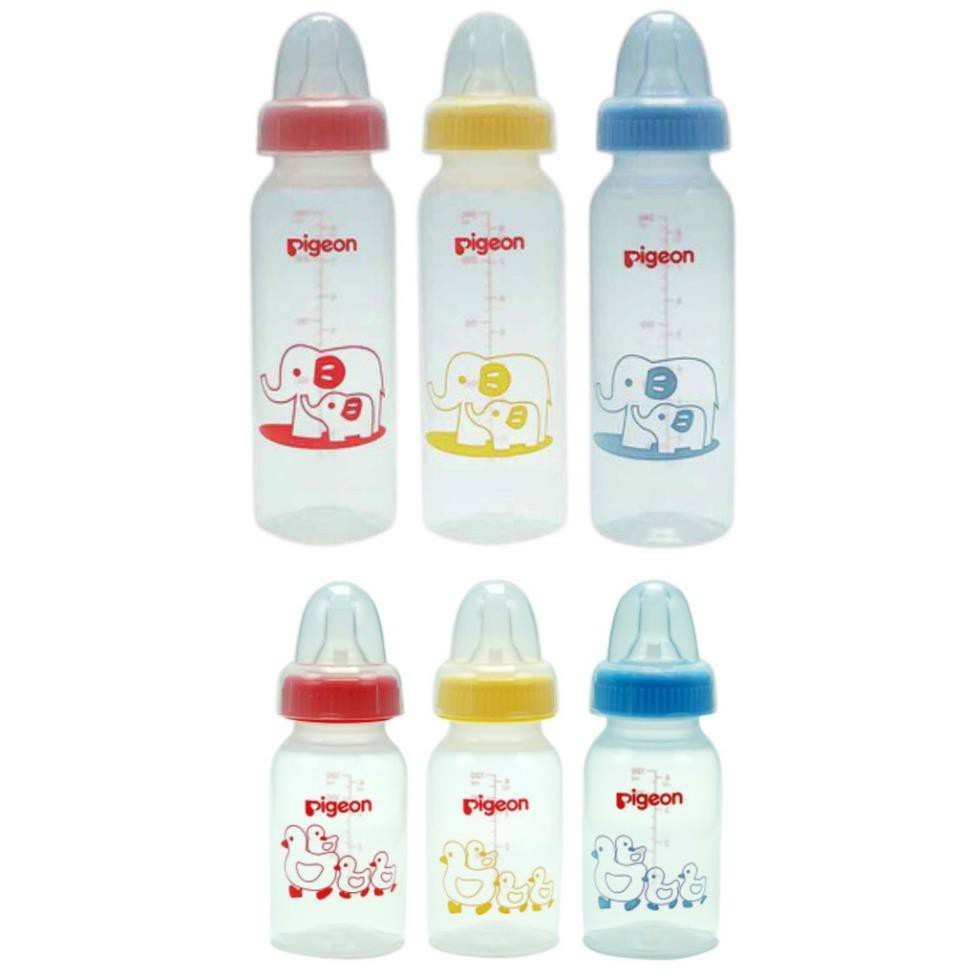 [CÓ TEM CHỐNG HÀNG GIẢ]Bình Sữa Cổ Hẹp Pigeon PP Tiêu Chuẩn Có Van Chống Sặc Dung Tích 120ml/ 240ml An Toàn Cho Bé.