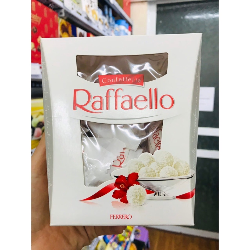 Kẹo Socola Trắng Hạnh Nhân Bọc Dừa Confetteria Raffaello 230g/Gói Đức