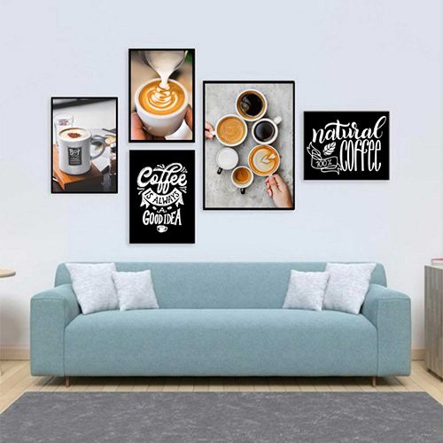 [HCM] Tranh treo tường canvas Coffee 6 decor trang trí quán cafe, phòng khách và phòng ngủ có khung cao cấp khổ lớn 40x6